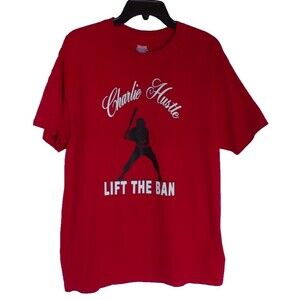 Vintage Rare Pete Rose Charlie Hustle Lift The Ban T-Shirt Sz L EUC!